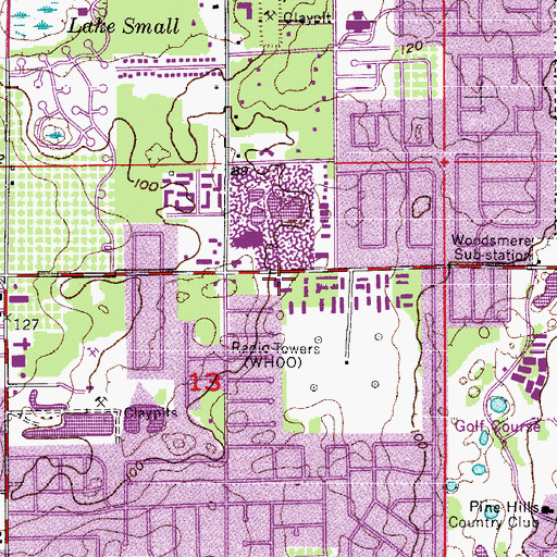 Topographic Map of West Orlando Christian Elementary School, FL