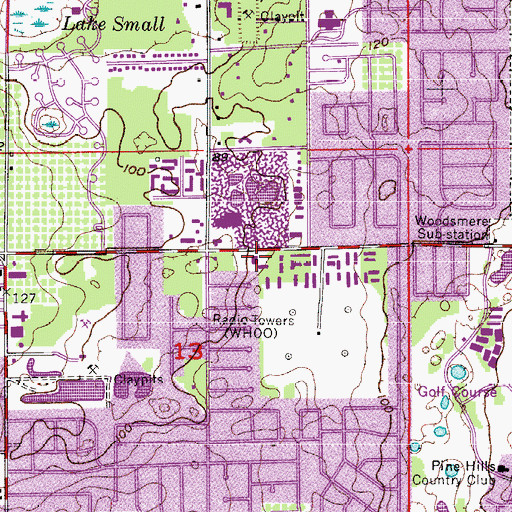 Topographic Map of West Orlando Christian Elementary School, FL