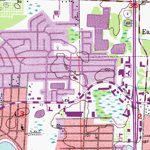 Topographic Map of Welbourne Avenue Nursery and Kindergarten, FL