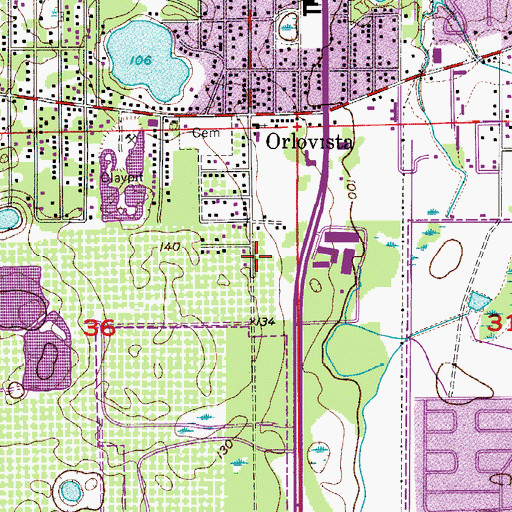 Topographic Map of Trinity Lutheran Elementary School, FL