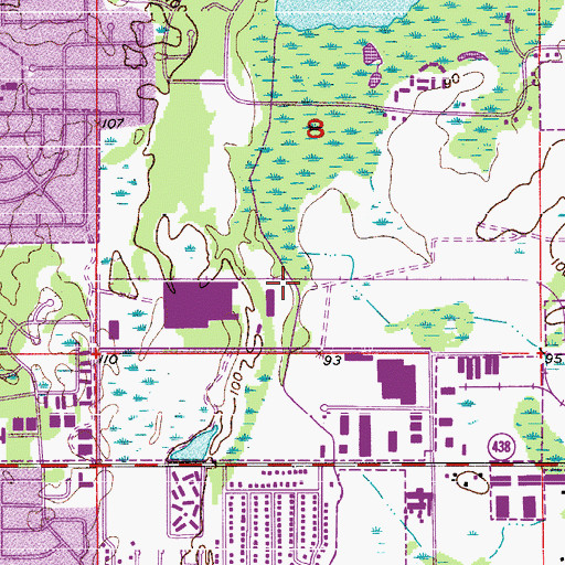 Topographic Map of South Orlando Seventh-Day Adventist School, FL