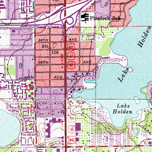 Topographic Map of Park Lake Presbyterian Child Care Center, FL