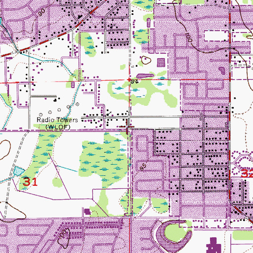 Topographic Map of La Petite Child Care Center, FL