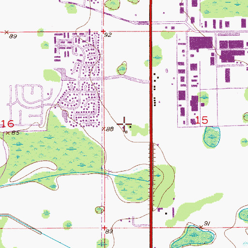 Topographic Map of Greenacres Country Day School, FL