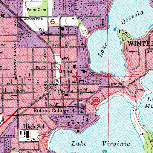 Topographic Map of First Congregational Church Preschool, FL