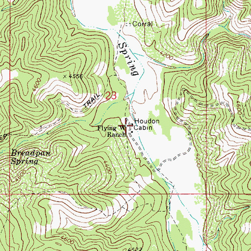 Topographic Map of Houdon Cabin, AZ