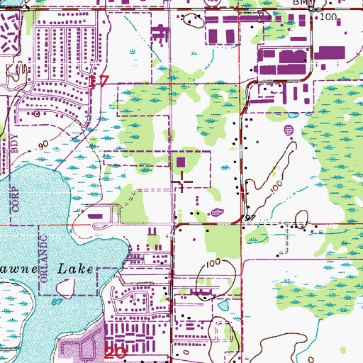 Topographic Map of Childs Place Day School, FL