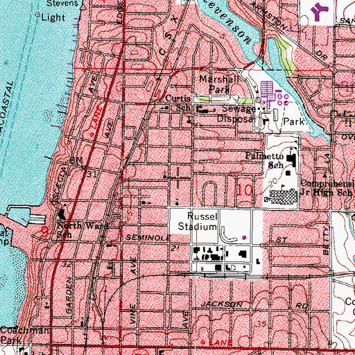 Topographic Map of Episcopal Church of the Ascension, FL