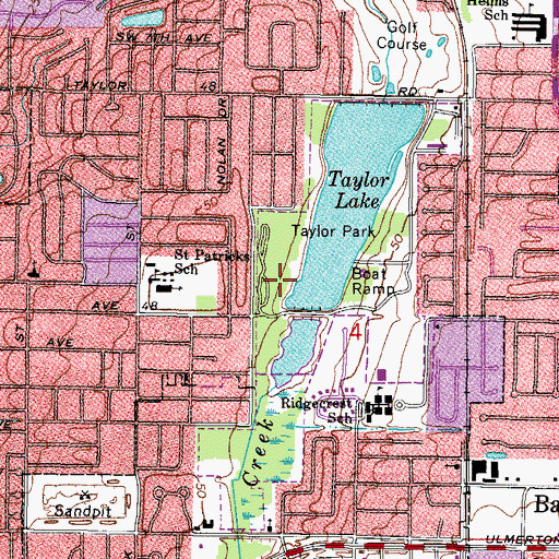 Topographic Map of Living Faith Church, FL