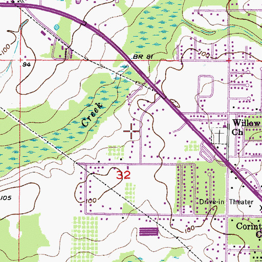 Topographic Map of Central Christian Church Disciples of Christ, FL