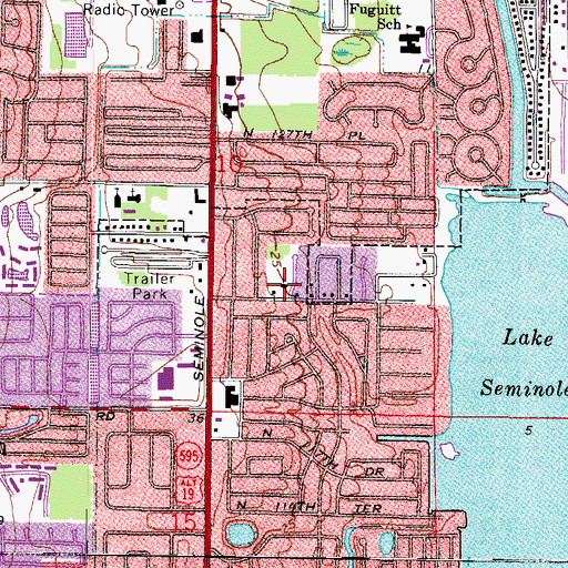 Topographic Map of Countryside Chapel, FL