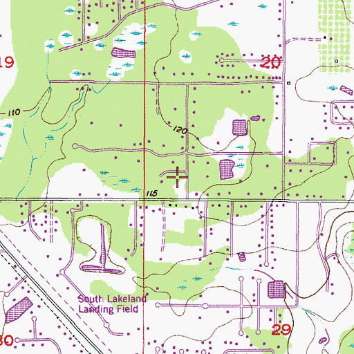 Topographic Map of Central Church of Christ, FL