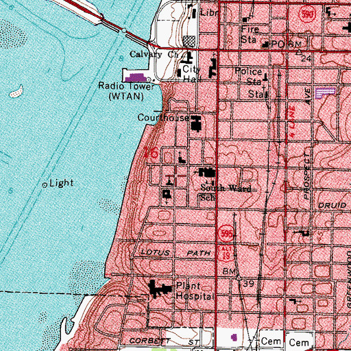 Topographic Map of Brethren in Christ Fellowship, FL
