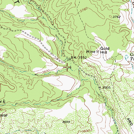 Topographic Map of House Creek, AZ