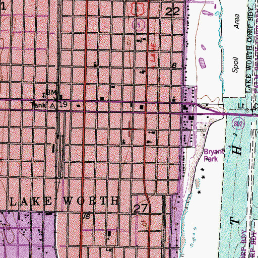 Topographic Map of Christian and Missionary Alliance Church of Lake Worth, FL