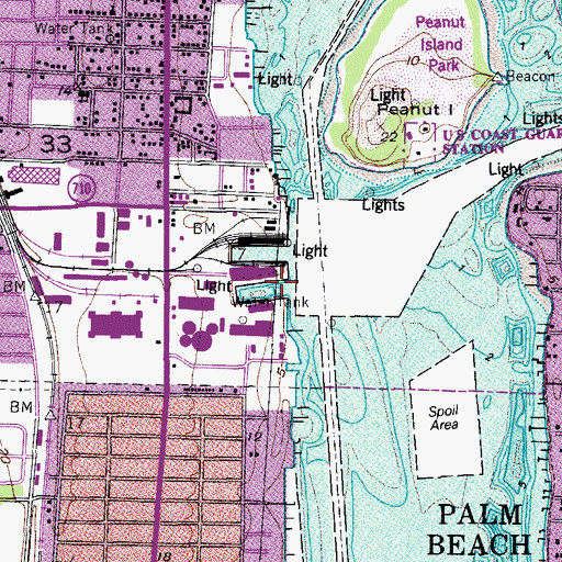 Topographic Map of Saint Rita Catholic Church, FL