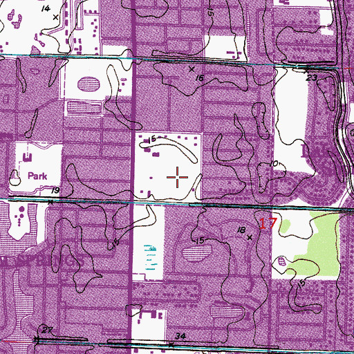 Topographic Map of Saint Paul of the Cross Catholic Church, FL