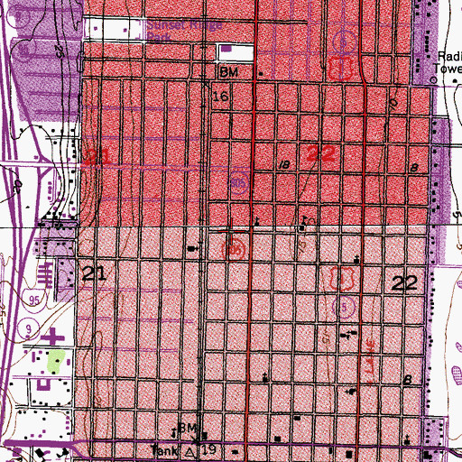 Topographic Map of Saint Luke Catholic Church, FL