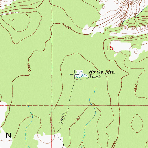 Topographic Map of House Mountain Tank, AZ