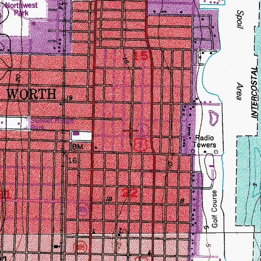 Topographic Map of Epiphany Lutheran Church, FL