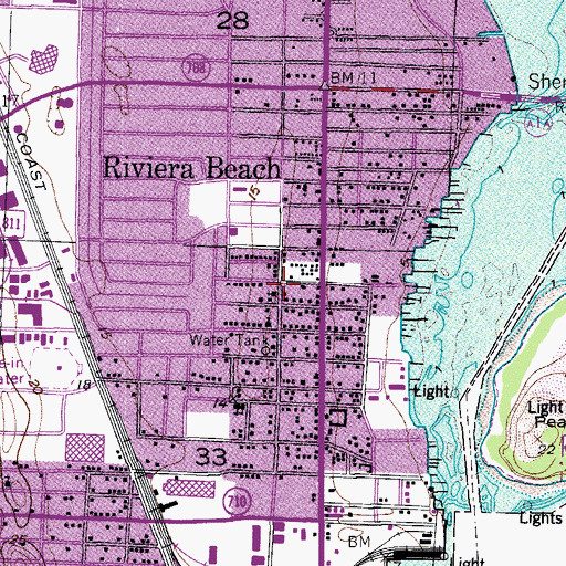 Topographic Map of Saint Francis of Assisi Catholic Church, FL