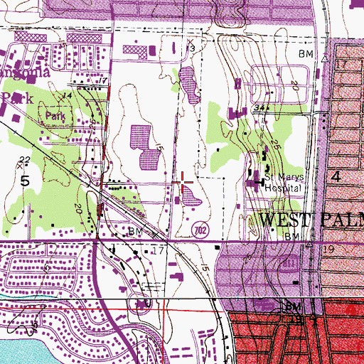 Topographic Map of Saint Edwards Catholic Church, FL