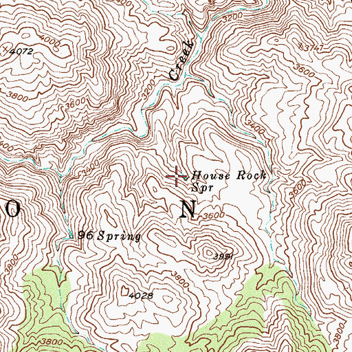 Topographic Map of House Rock Spring, AZ