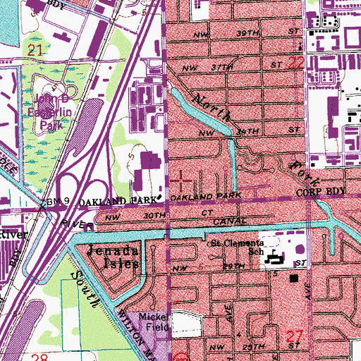 Topographic Map of Church of Scientology Mission of Fort Lauderdale, FL