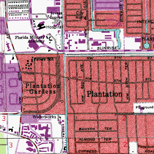 Topographic Map of Christ the King Lutheran Church, FL