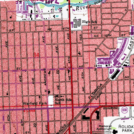 Topographic Map of House of God, FL