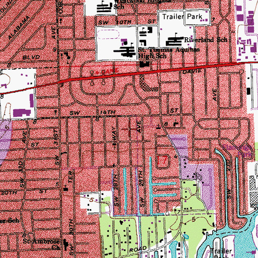 Topographic Map of Saint Michael the Archangel Episcopal Church, FL