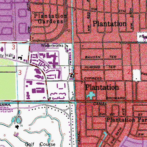 Topographic Map of Saint Benedicts Episcopal Church, FL