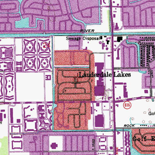 Topographic Map of Saint Helen Catholic Church, FL