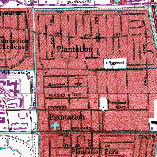Topographic Map of Saint Gregory Catholic Church, FL