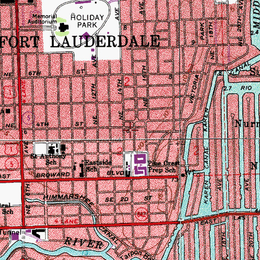 Topographic Map of Saint Anthony Catholic Church, FL