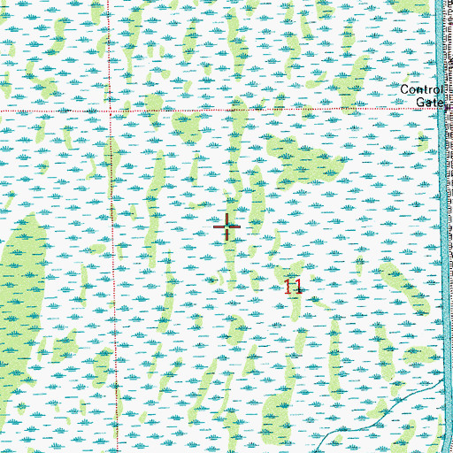 Topographic Map of Templo Bautista Jerusalem, FL