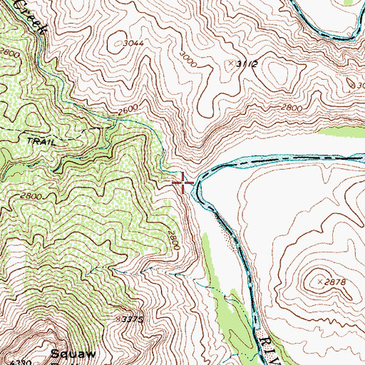 Topographic Map of Houston Creek, AZ