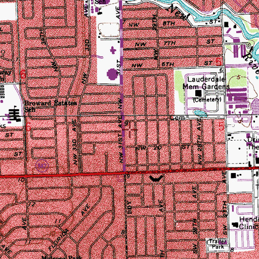Topographic Map of Emmaus Baptist Church, FL