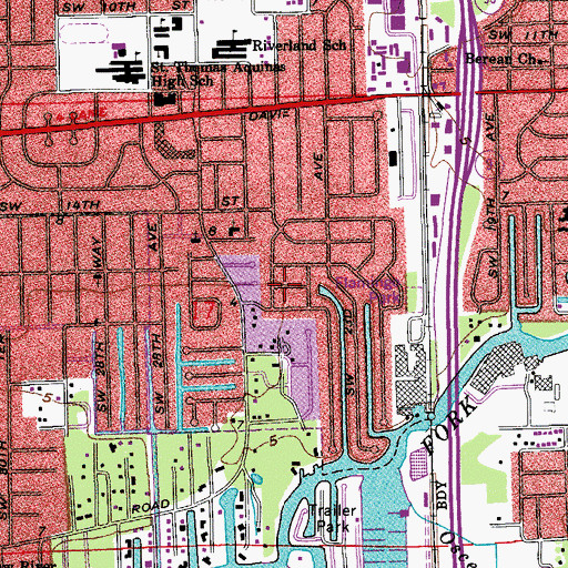 Topographic Map of Grace Baptist Church, FL
