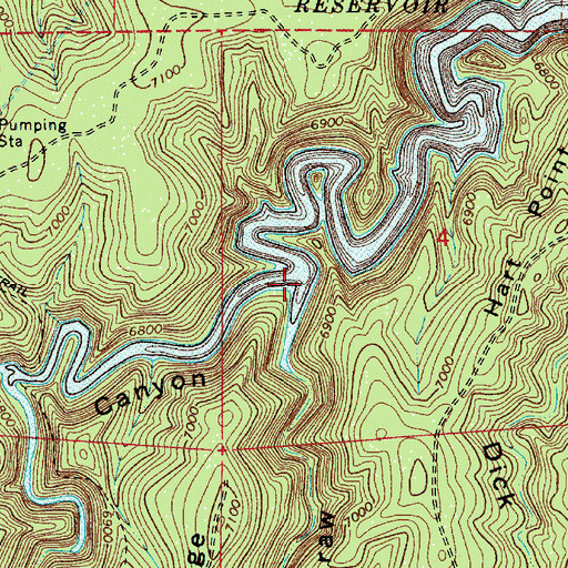 Topographic Map of Houston Draw, AZ
