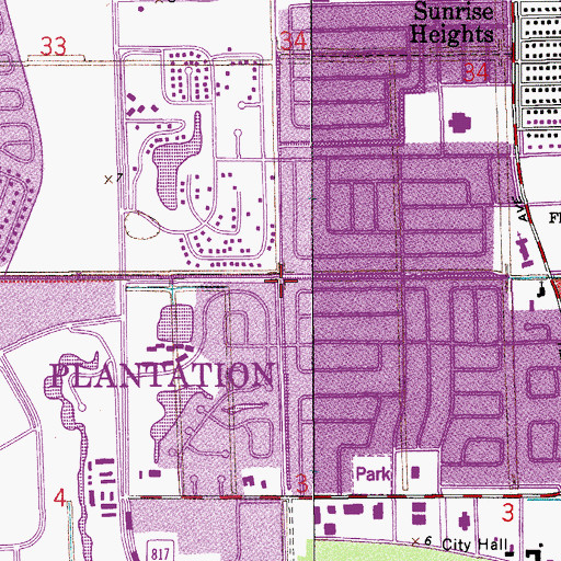 Topographic Map of Baptist Temple, FL