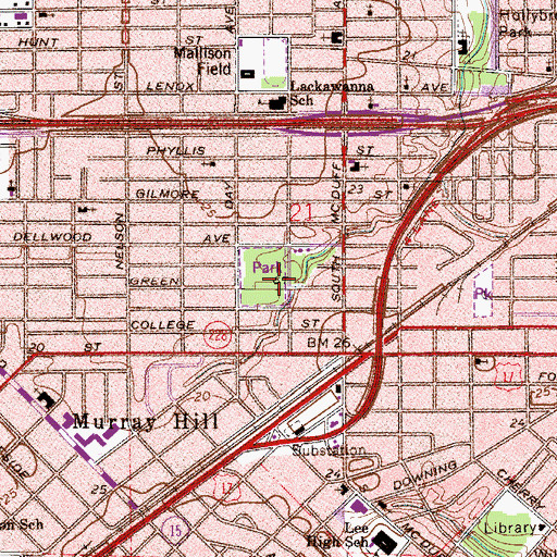 Topographic Map of Saint Nicholas Park Christian Church, FL