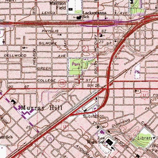 Topographic Map of Avondale Baptist Church, FL