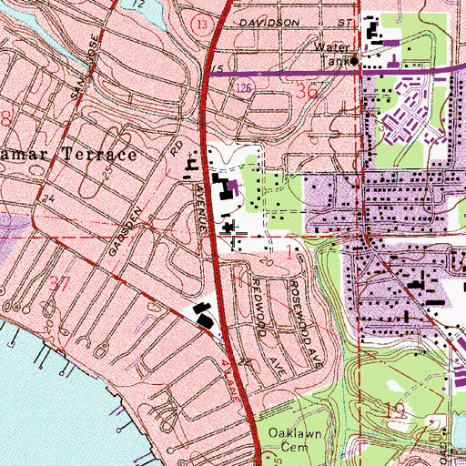 Topographic Map of San Jose Catholic Church, FL