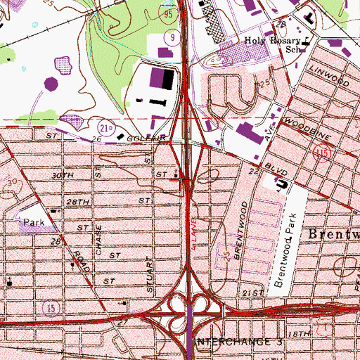 Topographic Map of Church of God North Jacksonville, FL