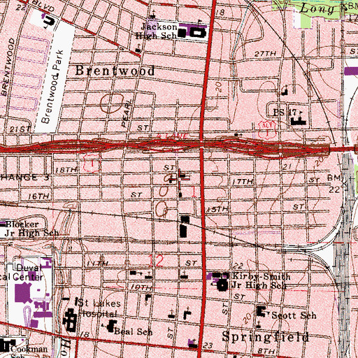 Topographic Map of All Souls Episcopal Church, FL