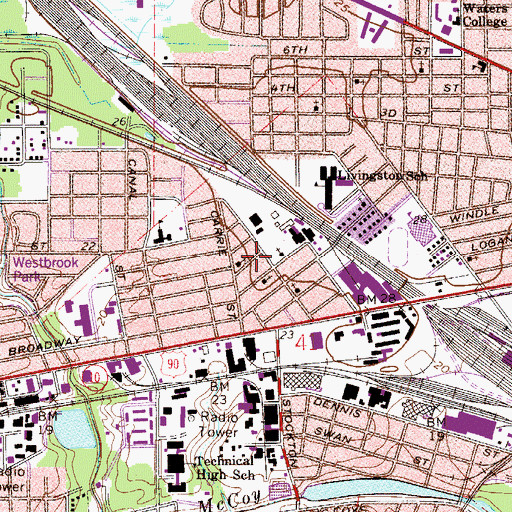 Topographic Map of All Saints Episcopal Church, FL