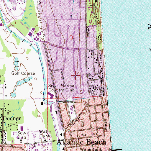 Topographic Map of First Christian Church of Jacksonville, FL