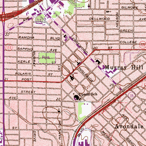 Topographic Map of Saint Pauls Catholic Church, FL