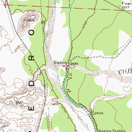 Topographic Map of Clifford Wash, AZ